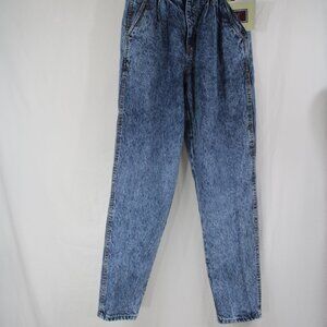 BILL BLASS Jeans Women's 8 High Rise Tapered Pleated Cotton Denim Relaxed VTG